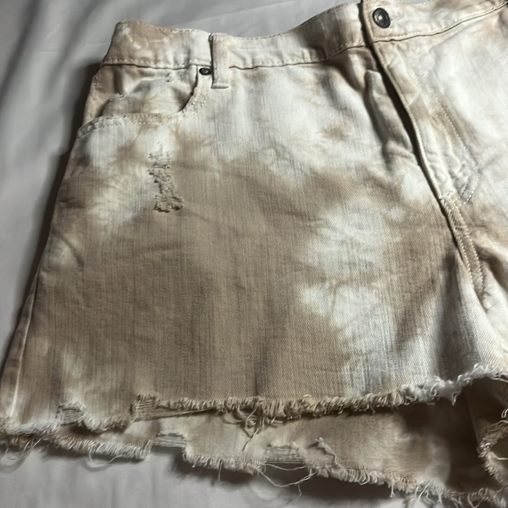 Aerie Tie Dyed Distressed Jean Shorts - Picture 3 of 11